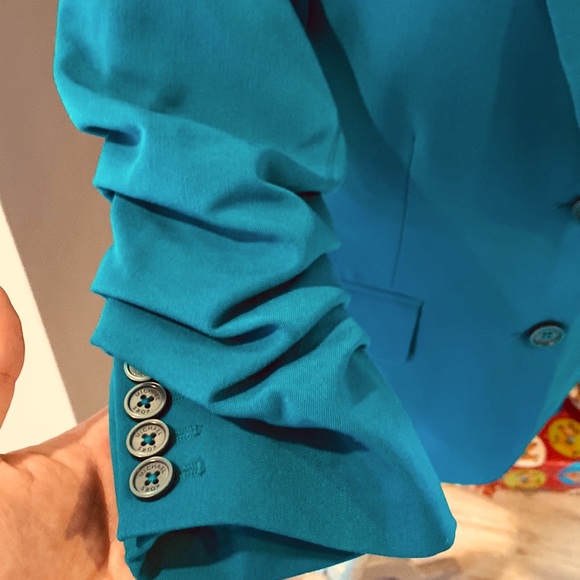 *SOLD on ♏️* MICHAEL by Michael Kors Womens Turquoise Blazer - Picture 7 of 10